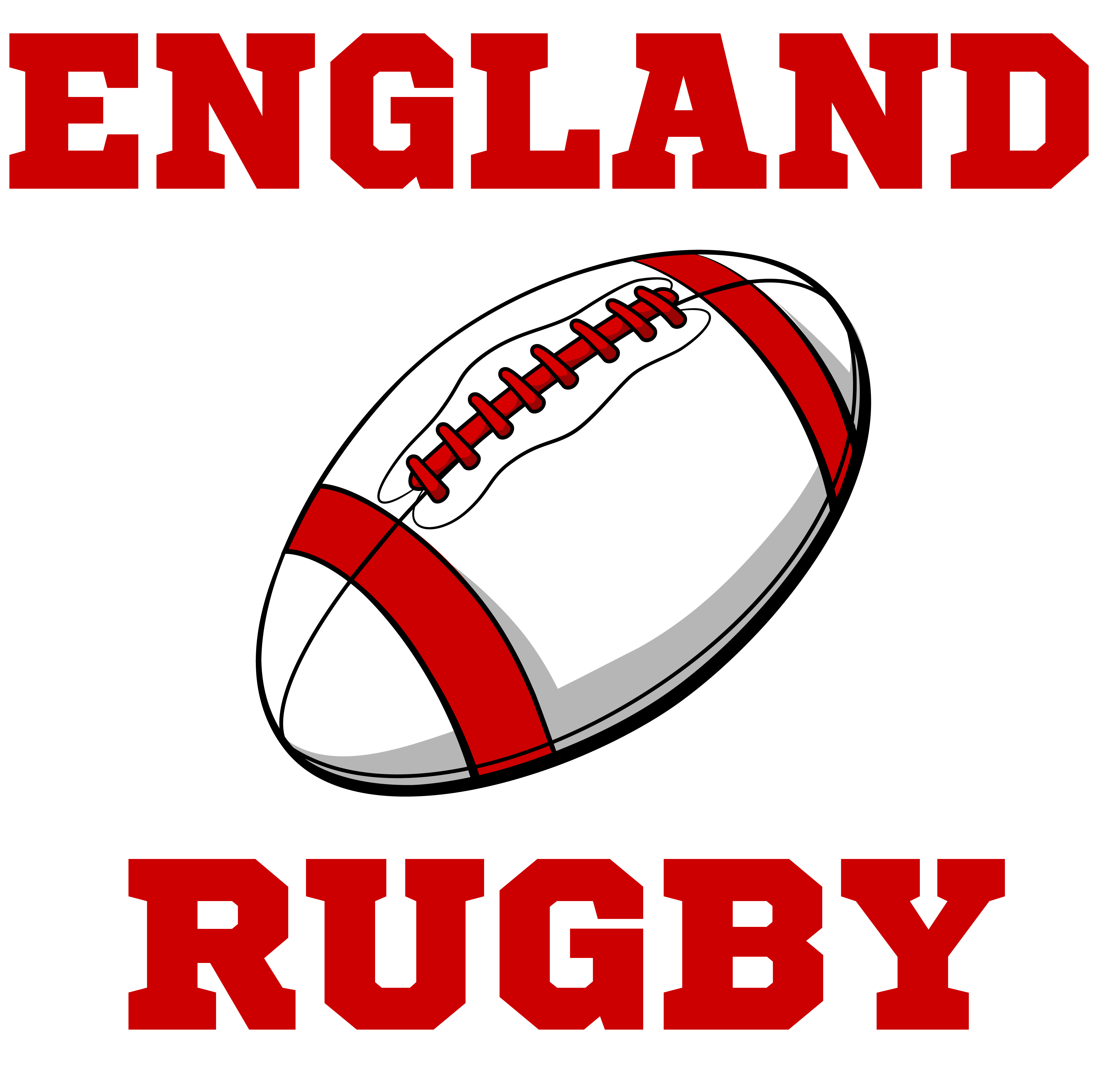 England Rugby Ball Long Sleeve Tee (White)